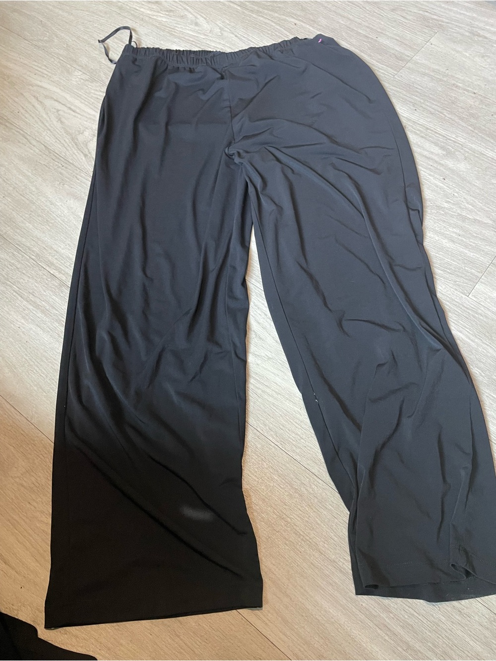 Woman Within Black Wide-Leg Pull-On Pants
